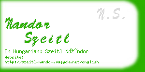 nandor szeitl business card